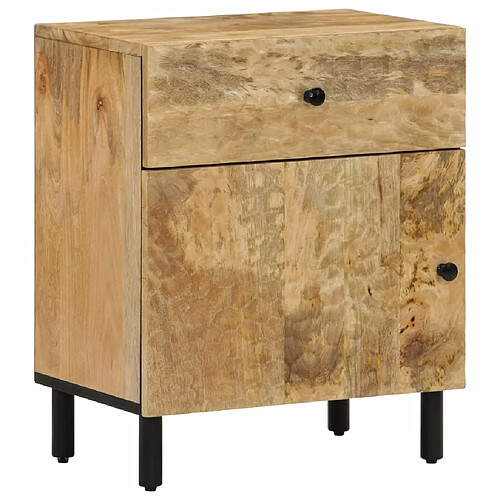 Maison Chic Table de chevet, Table de Nuit, Meuble de Rangement 50x33x60 cm bois de manguier massif