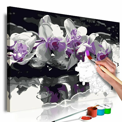 Paris Prix Tableau à Peindre Soi-Même Orchidée Violette II 40x60cm