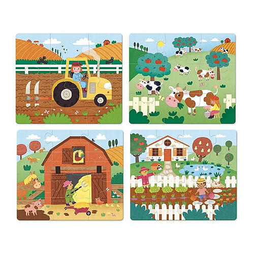 4 puzzles évolutifs la ferme - Vilac - Jeux et jouets