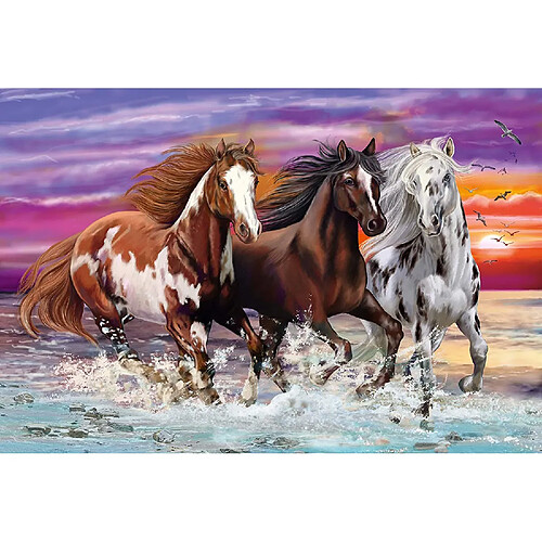 Schmidt Spiele 56356 Puzzle pour Enfant Motif Chevaux Sauvages Multicolore 200 pièces