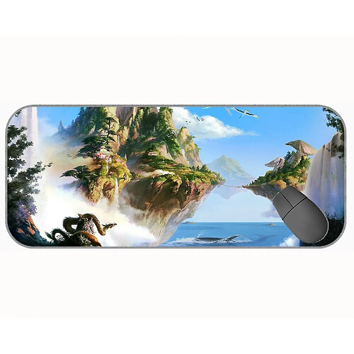 Universal (750x300x3) XXL GAMING MOUSE PAD, Artistic Fantasy Landscape Dragon Office Mouse Pad