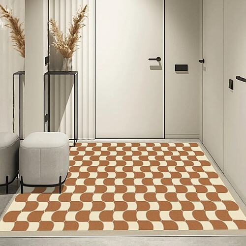 LUUCOZK Tapis de porte avant antidérapants pour entrée intérieure – Motif 4-120x120cm