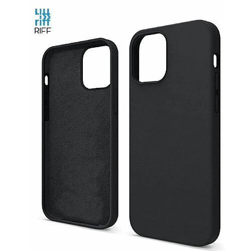 Riffi Riff Coque arrière souple en silicone fin et souple pour Apple iPhone 15 Plus Noir