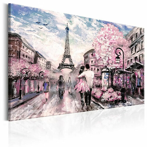 Paris Prix Tableau Imprimé Paris en Rose 80 x 120 cm