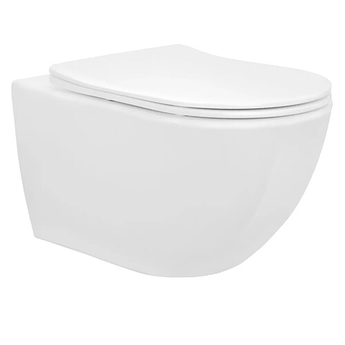 Ecd Germany WC suspendu en céramique Soft-Close White