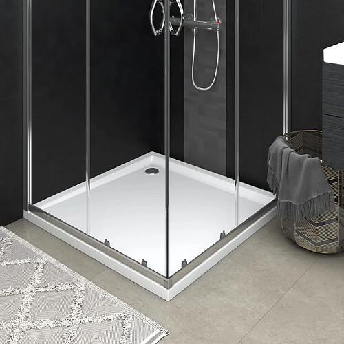 vidaXL Receveur de douche carré ABS Blanc 80x80 cm