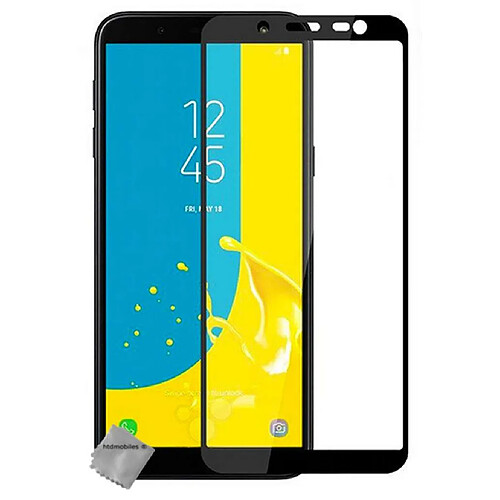 Htdmobiles Film de protection vitre verre trempe incurve integral pour Samsung Galaxy J6 (2018) - NOIR