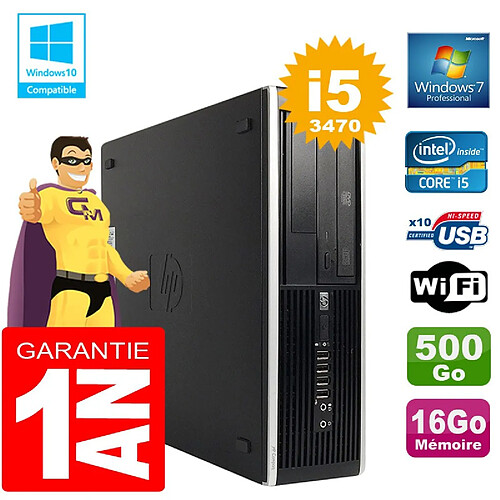 PC HP Compaq 8300 SFF Core I5-3470 Ram 16Go Disque 500 Go Graveur DVD Wifi W7 · Occasion