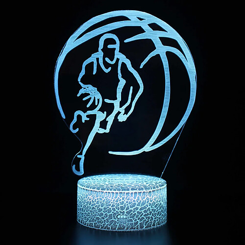 Universal Lumière de nuit à LED 3D, décoration de bureau en 16 couleurs, lumière de nuit lointaine à toucher USB, meilleur cadeau d'anniversaire de Noël pour les garçons, les filles, les enfants(Le noir)