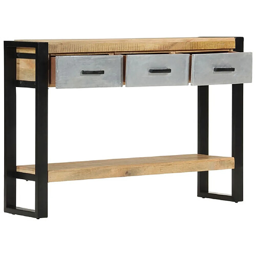 Maison Chic Table console | Meuble d'entrée | Table d'appoint 110x30x76 cm bois de manguier massif brut -GKD55538