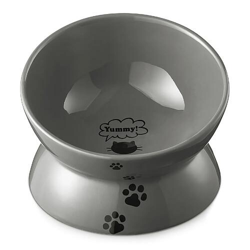 YYHY Y YHY Gamelle surélevée pour chat 13 × 9 cm/150 ml – Gris