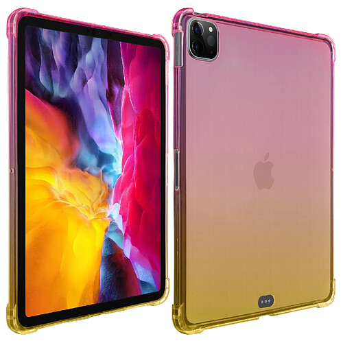 Avizar Coque Coins Bumper Rose et jaune iPad Pro 11 2020 / 2018 et iPad Air 2020