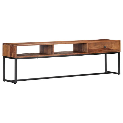 Maison Chic Meuble TV scandinave - Banc TV pour salon 160x30x45 cm Bois de Sesham massif -MN78345