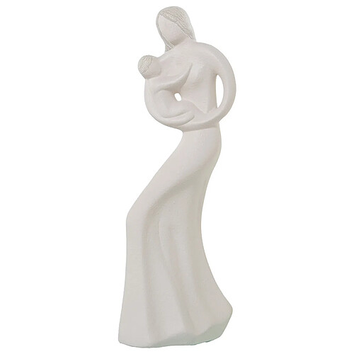 Figurine Décorative Alexandra House Living Beige Céramique Femme Bébé 15 x 15 x 47 cm