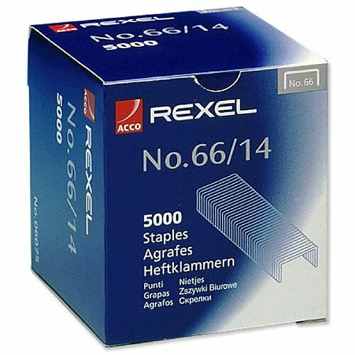 Rexel Lot de 5000 agrafes 66 14MM