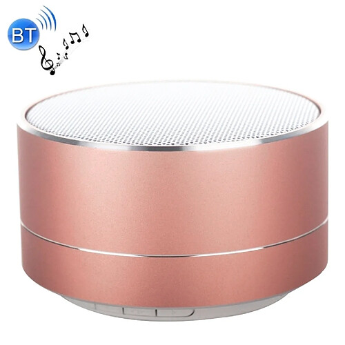 Wewoo Enceinte Bluetooth d'intérieur or rose Mini haut-parleur stéréo portable, avec MIC intégré et ampli LED, Appels Mains-libres de ampère Carte TF, Distance: 10m