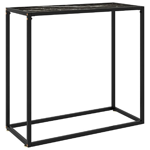 vidaXL Table console Noir 80x35x75 cm Verre trempé