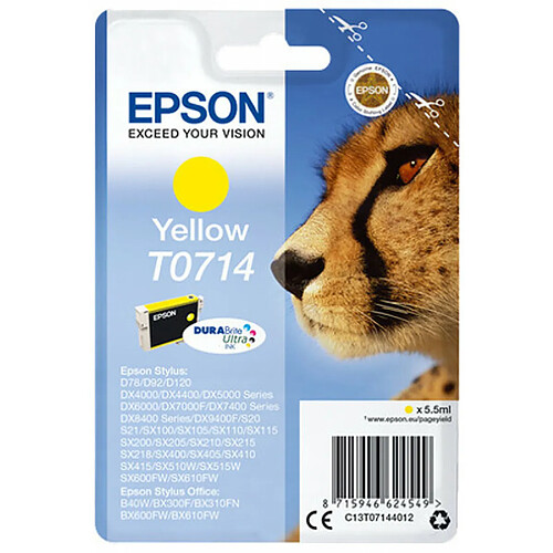 Epson Singlepack Yellow T0714 DURABrite Ultra Ink