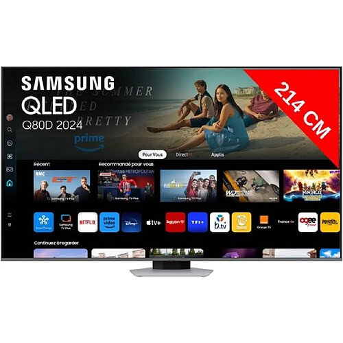 Samsung TV QLED 4K 214 cm TQ85Q80D AI Smart TV