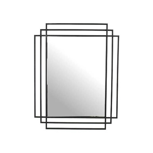 L'Héritier Du Temps Sublime Miroir Moderne Géométrique Glace Rectangle en Métal Noir 3x77x97cm