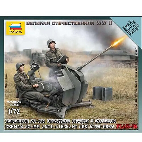 Zvezda Maquette canon AA allemand avec figurines