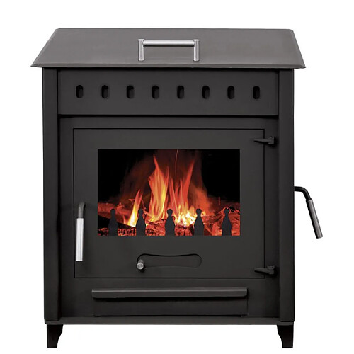 Interstoves POÊLE À BOIS AVEC FOUR PIA 14 | BÛCHES 55CM - Acier