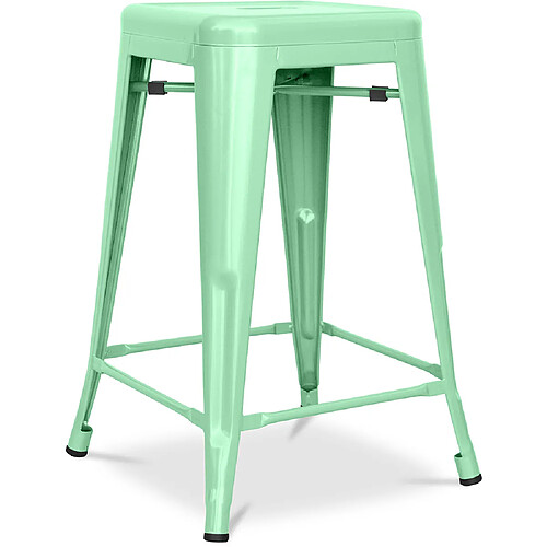 ICONIK INTERIOR Tabouret Stylix Métal Mat - 60cm Menthe