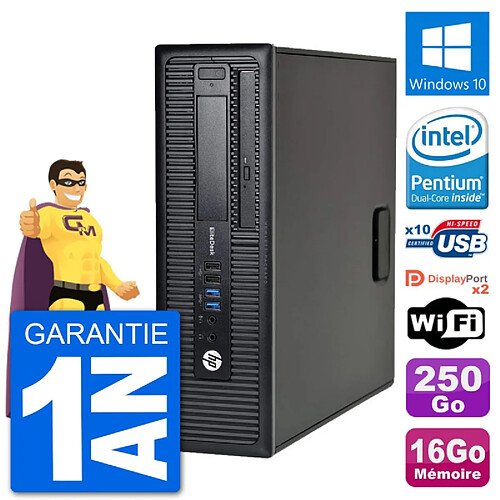 PC HP EliteDesk 800 G1 Intel G3220 RAM 16Go Disque Dur 250Go Windows 10 Wifi · Occasion