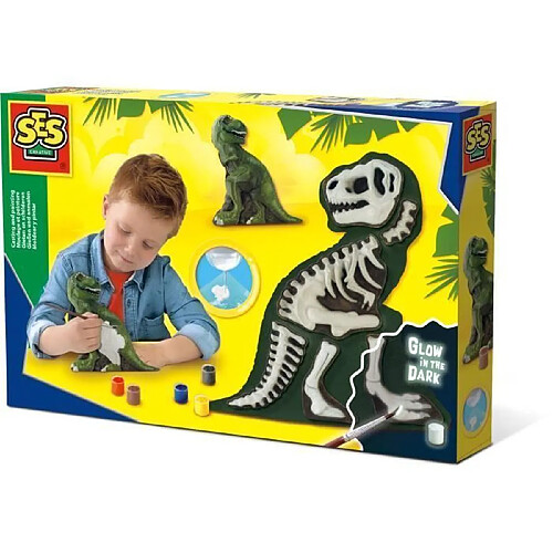 SES CREATIVE - 14206 - Moulage et peinture - T-Rex avec squelette