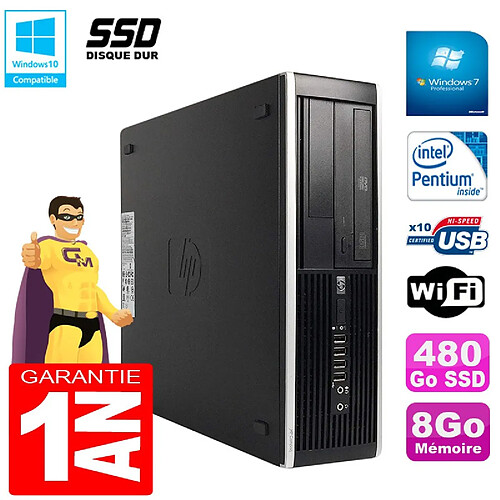 PC HP Compaq Pro 6300 SFF G630 RAM 8Go Disque 480Go SSD Graveur DVD Wifi W7 · Occasion