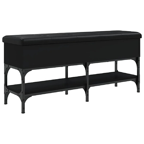 Maison Chic Banc à chaussures | Meuble de rangement à chaussures Meuble d'Entrée noir 102x32x45 cm bois d'ingénierie -MN88798