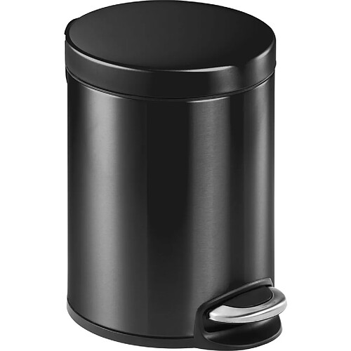 DURABLE Poubelle à pédale métal, rond, 5 litres, anthracite ()