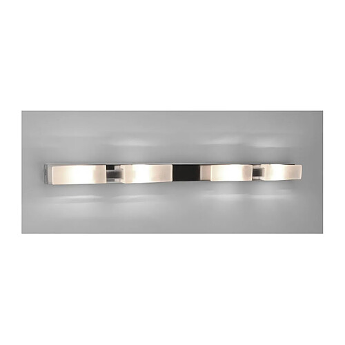 Luminaire Center Plafonnier Arco 4 Ampoules G9, nickel satiné hauteur 5 Cm