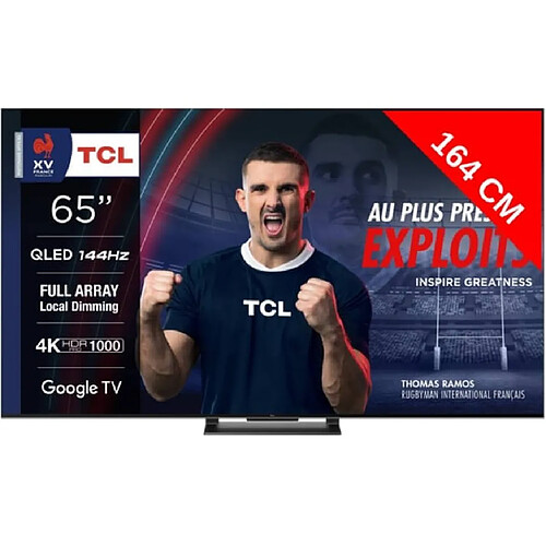 TCL TV QLED 4K 164 cm 65QLED870 Google TV