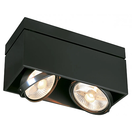 Slv KARDAMOD CARRE DOUBLE QPAR111 plafonnier, noir, GU10, max. 2x75W