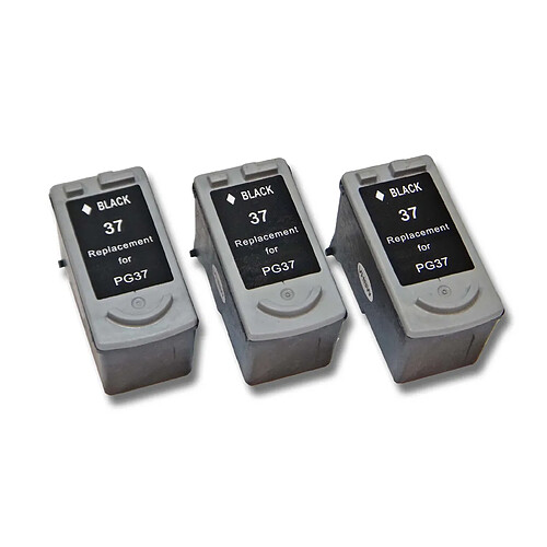 Lot de 3 cartouches d'encre vhbw pour Canon Pixma mx300, mx310. Remplace: Canon PG-37.