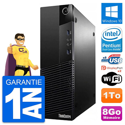 PC Lenovo ThinkCentre M83 SFF Intel G3220 RAM 8Go Disque 1To Windows 10 Wifi · Occasion