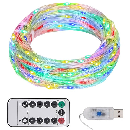 vidaXL Guirlande LED avec 300 LED Multicolore 30 m