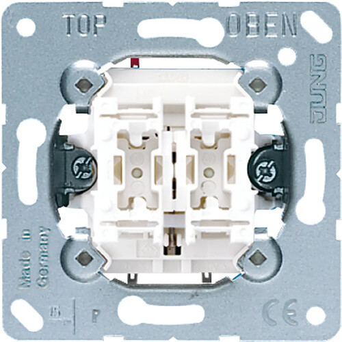 bouton poussoir - double - a fermeture - ls - fixation à vis - jung 535u