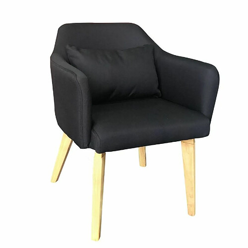 Paris Prix Fauteuil Scandinave en Tissu Delante 67cm Noir