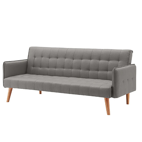 Concept Usine Canapé convertible scandinave 3 places en tissu gris SVEG