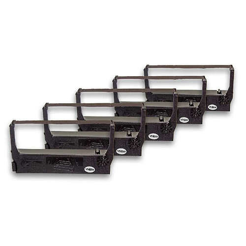 5 x bande d'encrage vhbw de type ERC-23, C43S015360, ERC-23B pour imprimante matricielle Panasonic 7000-P 100 WP, P 100 WP, PM 300.