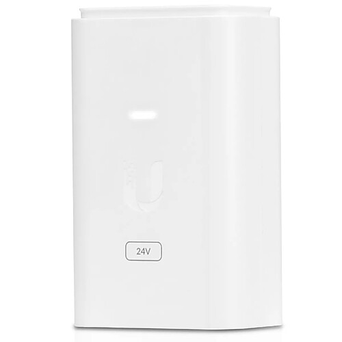 Alimentation ou adaptateur d'injecteur PoE d'Ubiquiti Networks modèle POE-24-7W-G-WH ISP 24V avec 7W à 0,3A Giga Blanc