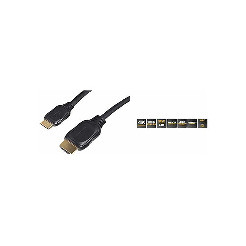 shiverpeaks BASIC-S Câble HDMI, mâle A - mâle C, 1,0 m ()