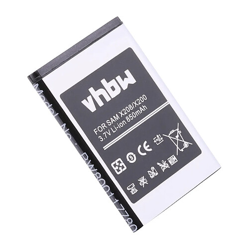 vhbw Li-Ion batterie 850mAh (3.7V) pour téléphone portable mobil Samsung GT-E2210C, GT-M2710C, GT-S3030, GT-S3030C, GT-S3100, GT-S3110, GT-S3110C