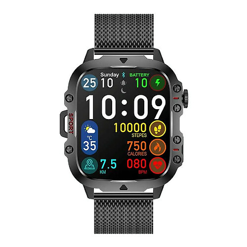 Yonis Montre Connectée Écran Couleur Bluetooth Appels