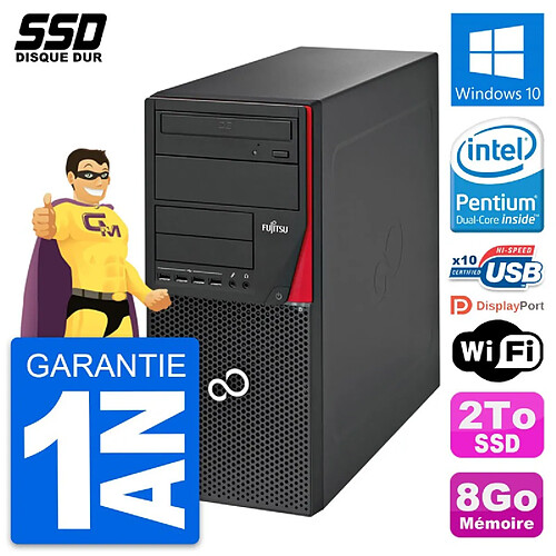 PC Tour Fujitsu Esprimo P720 Intel G3220 RAM 8Go SSD 2To Windows 10 Wifi · Occasion