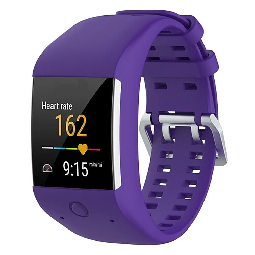 Wewoo Bracelet pour montre connectée Dragonne Sport en silicone POLAR M600 Violet