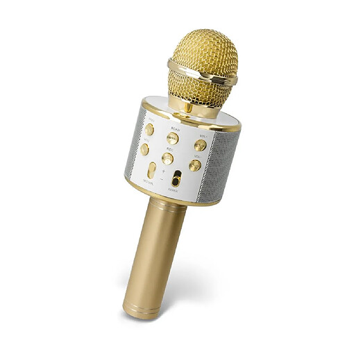 Microphone Karaoke bluetooth haut parleur ozzzo Gold Or pour Samsung Galaxy Tab A 10.5" (2018)