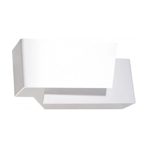 Luminaire Center Applique murale PIEGARE acier blanc 1 ampoule